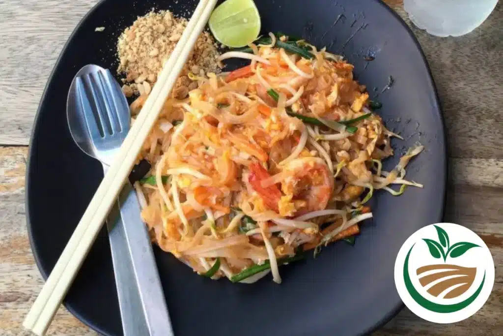 Receita de Pad Thai da gastronomia da (Tailândia)