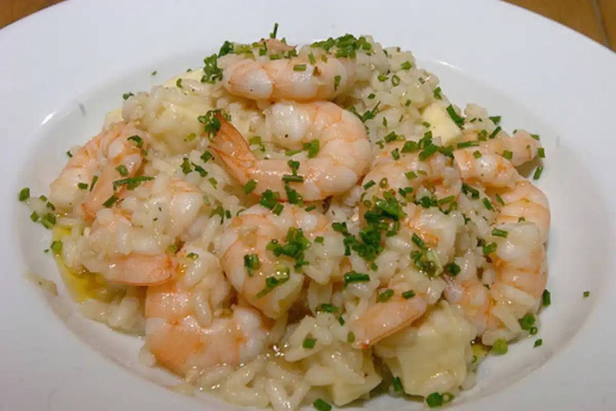 Risoto de Camarão Simples Cremoso
