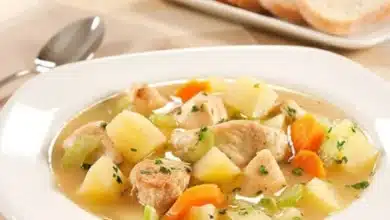 Sopa-creme de frango com verduras